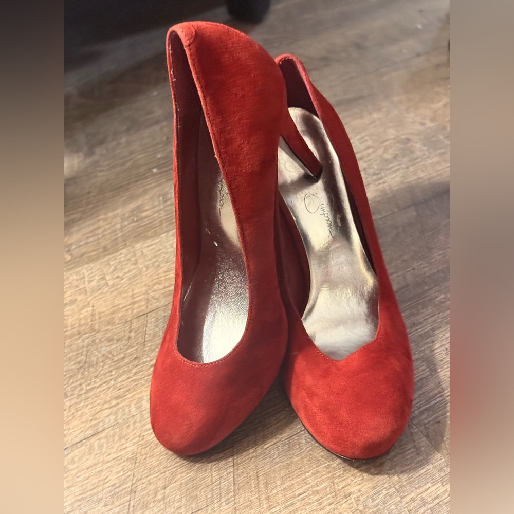 Jessica Simpson Women’s Red Suede JP Molex Pumps - Size 7